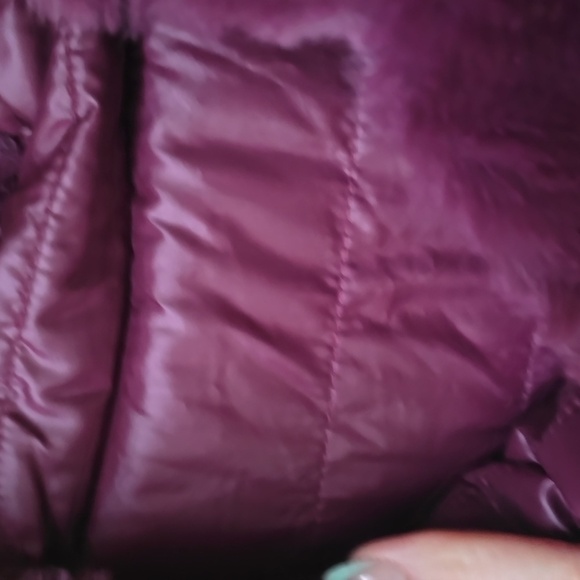 Nicole Miller Wine Reversible Vest Puffer Faux Fur 3x - Picture 12 of 15